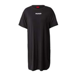 HUGO Noční košilka  černá / bílá