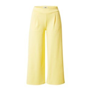 ICHI Kalhoty se sklady v pase 'KATE' žlutá