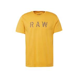 G-Star RAW Tričko šafrán / khaki