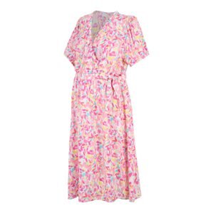 Mamalicious Curve Letní šaty 'Casey' tyrkysová / zelená / světle růžová / bílá