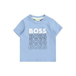 BOSS Kidswear Tričko nebeská modř / černá / bílá