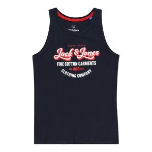 Jack & Jones Junior Tričko 'ANDY' námořnická modř / světle červená / bílá