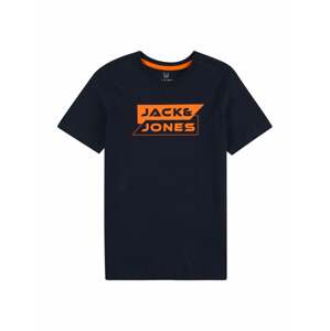 Jack & Jones Junior Tričko 'SHEAR' námořnická modř / oranžová