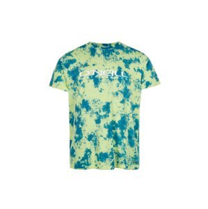 O'NEILL Tričko azurová modrá / světle zelená / bílá