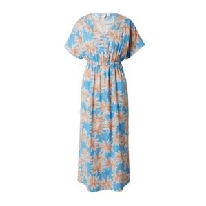 ROXY Letní šaty 'DYNAMITE GIRL AGAIN' azurová / okrová / přírodní bílá