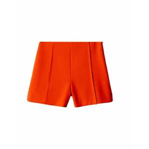MANGO Kalhoty se sklady v pase 'Fica' svítivě oranžová
