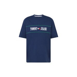 Tommy Jeans Tričko námořnická modř / zelená / krvavě červená / bílá