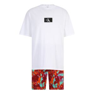Calvin Klein Underwear Pyžamo krátké tyrkysová / oranžová / červená třešeň / bílá