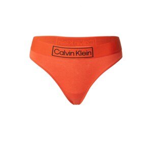 Calvin Klein Underwear Tanga svítivě oranžová / černá