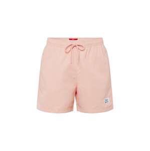 Tommy Jeans Plavecké šortky růžová / bílá
