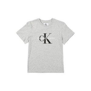 Calvin Klein Jeans Tričko  světle šedá / černá / bílá