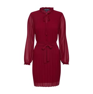 Mela London Šaty 'LONG SLEEVE PLEATED BELTED DRESS' červená