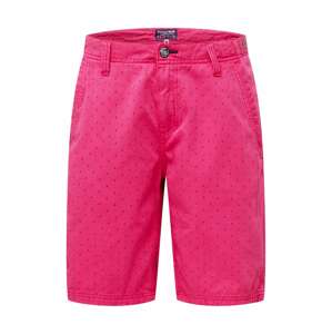 CAMP DAVID Chino kalhoty  tmavě růžová