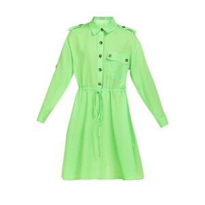 MYMO Košilové šaty  svítivě zelená