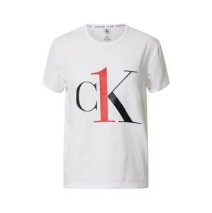 Calvin Klein Underwear Tričko na spaní 'S/S CREW NECK'  červená / černá / bílá