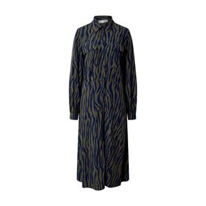 MOSS COPENHAGEN Košilové šaty 'Jaine'  modrá / brokátová