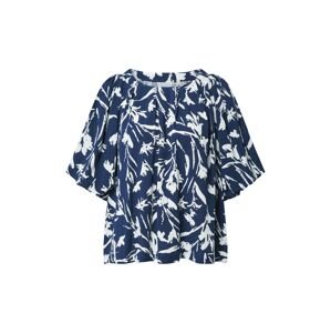 VILA Shirt 'RUMINA'  námořnická modř / offwhite