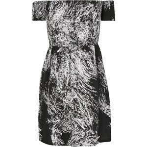 Urban Classics Letní šaty  černá / bílá