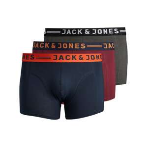Jack & Jones Plus Boxerky  námořnická modř / šedý melír / tmavě oranžová / burgundská červeň / bílá