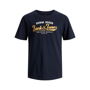 Jack & Jones Junior Tričko  bílá / zlatě žlutá / námořnická modř