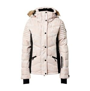 Superdry Snow Outdoorová bunda 'Luxe'  černá / světle růžová