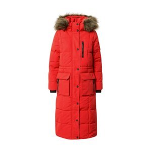 Superdry Zimní kabát  červená / černá