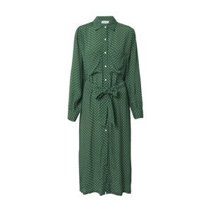 Bizance Paris Košilové šaty 'CLORIS'  zelená / bílá