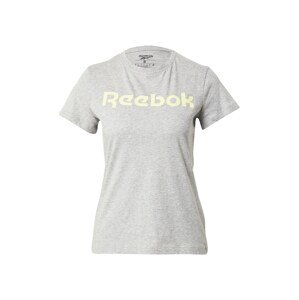 Reebok Sport Funkční tričko  šedý melír / žlutá