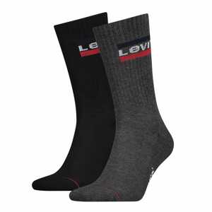 LEVI'S Ponožky  tmavě šedá / červená / černá / bílá