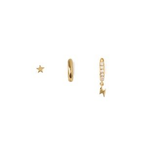 Orelia Sada šperků 'Star & Lightning Ear Party'  zlatá