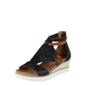 MJUS Páskové sandály 'TAPASITA'  černá / karamelová
