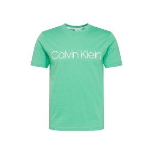 Calvin Klein Tričko  zelená / bílá