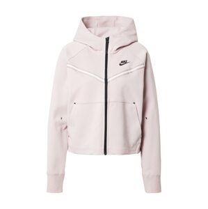 Nike Sportswear Mikina s kapucí  bílá / černá / pastelově růžová
