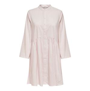 ONLY Košilové šaty 'Ditte' světle růžová / bílá