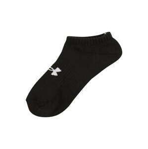 UNDER ARMOUR Sportovní ponožky 'Core No Show'  černá / bílá
