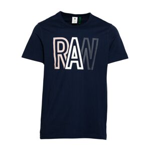 G-Star RAW Tričko  tmavě modrá / bílá / šedá / světle růžová