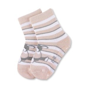 STERNTALER Ponožky  béžová / šedý melír / bílá