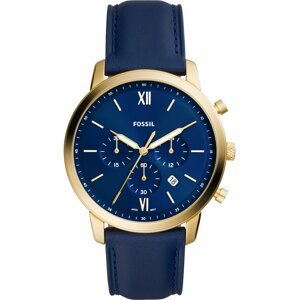 FOSSIL Analogové hodinky  zlatá / námořnická modř