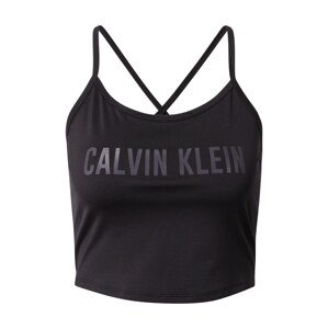 Calvin Klein Performance Sportovní top  černá / šedá