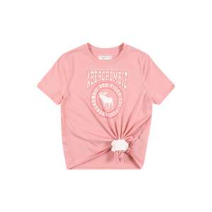 Abercrombie & Fitch Tričko  růžová / bílá / pink
