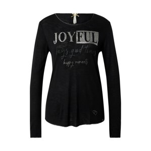 Key Largo Tričko 'Joyful'  černá / stříbrná