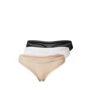 Calvin Klein Underwear Tanga  béžová / černá / bílá