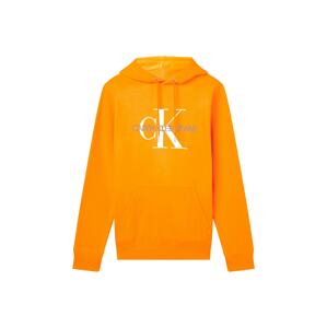 Calvin Klein Jeans Mikina  tmavě oranžová / bílá / stříbrně šedá