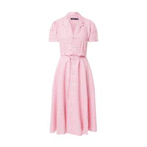 Polo Ralph Lauren Košilové šaty  světle růžová / bílá