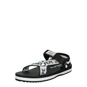 Pepe Jeans Trekingové sandály 'POOL'  černá / bílá