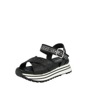 Liu Jo Páskové sandály 'BA1081EX109'  černá / bílá