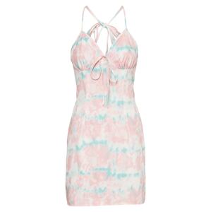 Missguided Letní šaty  pink / bílá / tyrkysová
