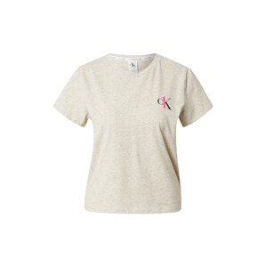 Calvin Klein Underwear Tričko na spaní  béžový melír / černá / pink