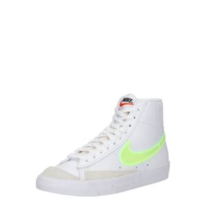 Nike Sportswear Kotníkové tenisky 'Blazer Mid 77'  bílá / svítivě zelená