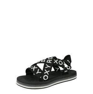 ROXY Páskové sandály 'JULES'  černá / bílá